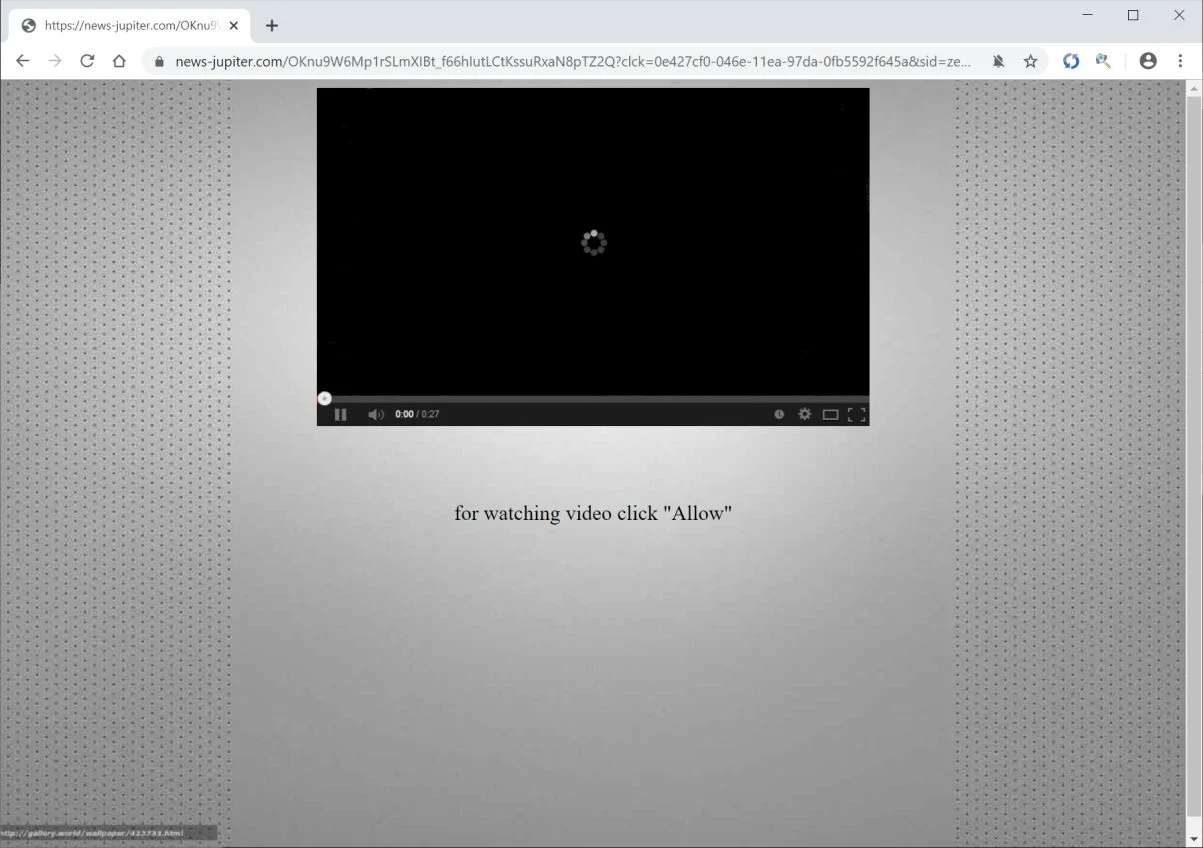 Image: For watching video click Allow - Scam