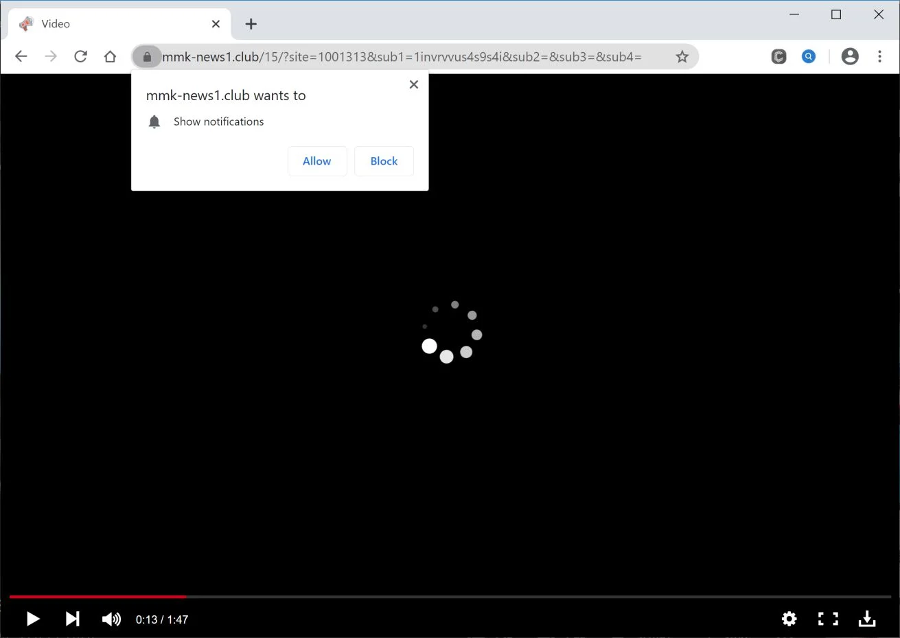 Remove Mmk-news1.club pop-up ads (Virus Removal Guide) 1 Image: Chrome browser is redirected to Mmk-news1.club