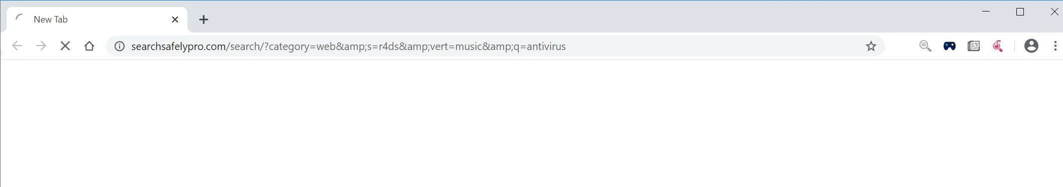 Image: Chrome browser is redirected to Searchsafelypro.com
