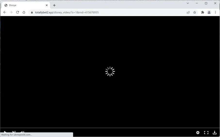Image: Chrome browser is redirected to Totallybet2.xyz