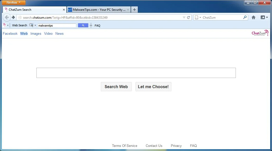 [Image: ChatZum Toolbar virus]