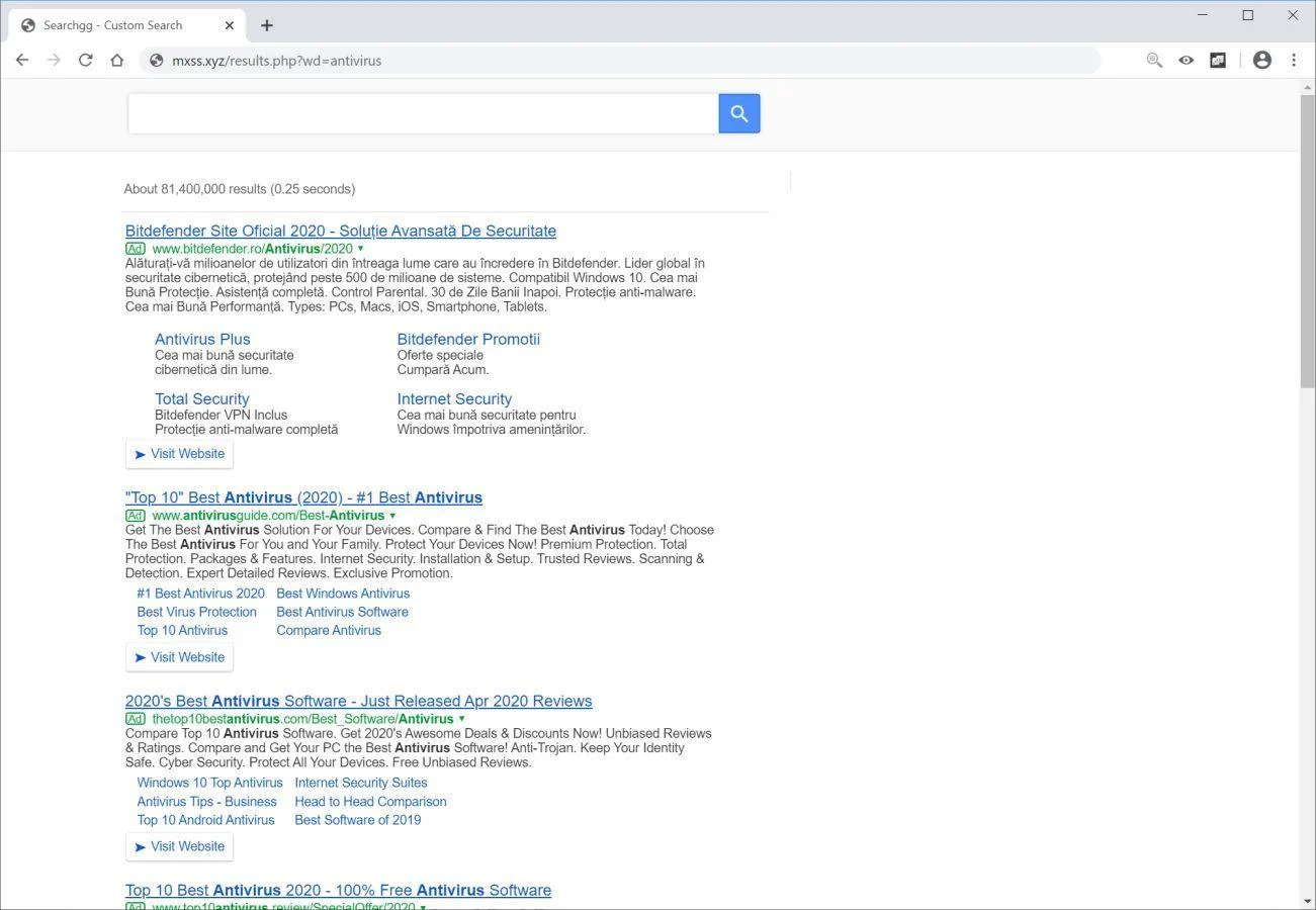 Remove Mxss.xyz browser hijacker (Virus Removal Guide) 1 Image: Chrome browser is redirected to Mxss.xyz