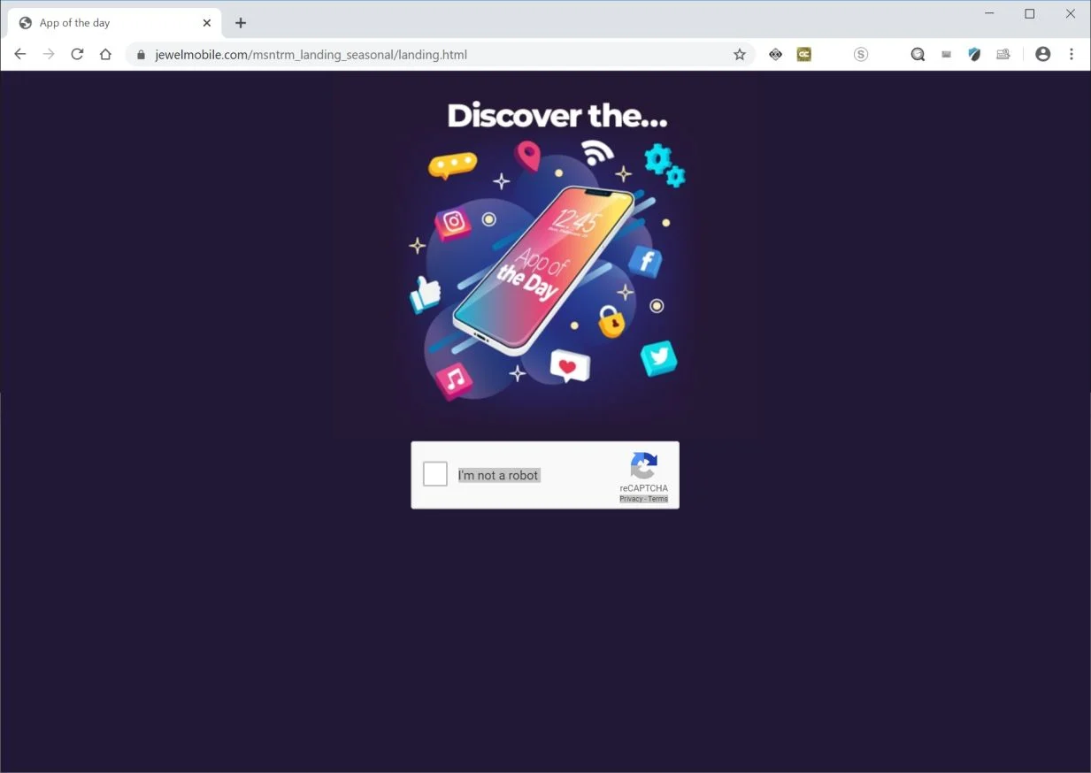 How to remove Jewelmobile.com redirect (Virus Removal Guide) 1 Image: Chrome browser is redirected to Jewelmobile.com