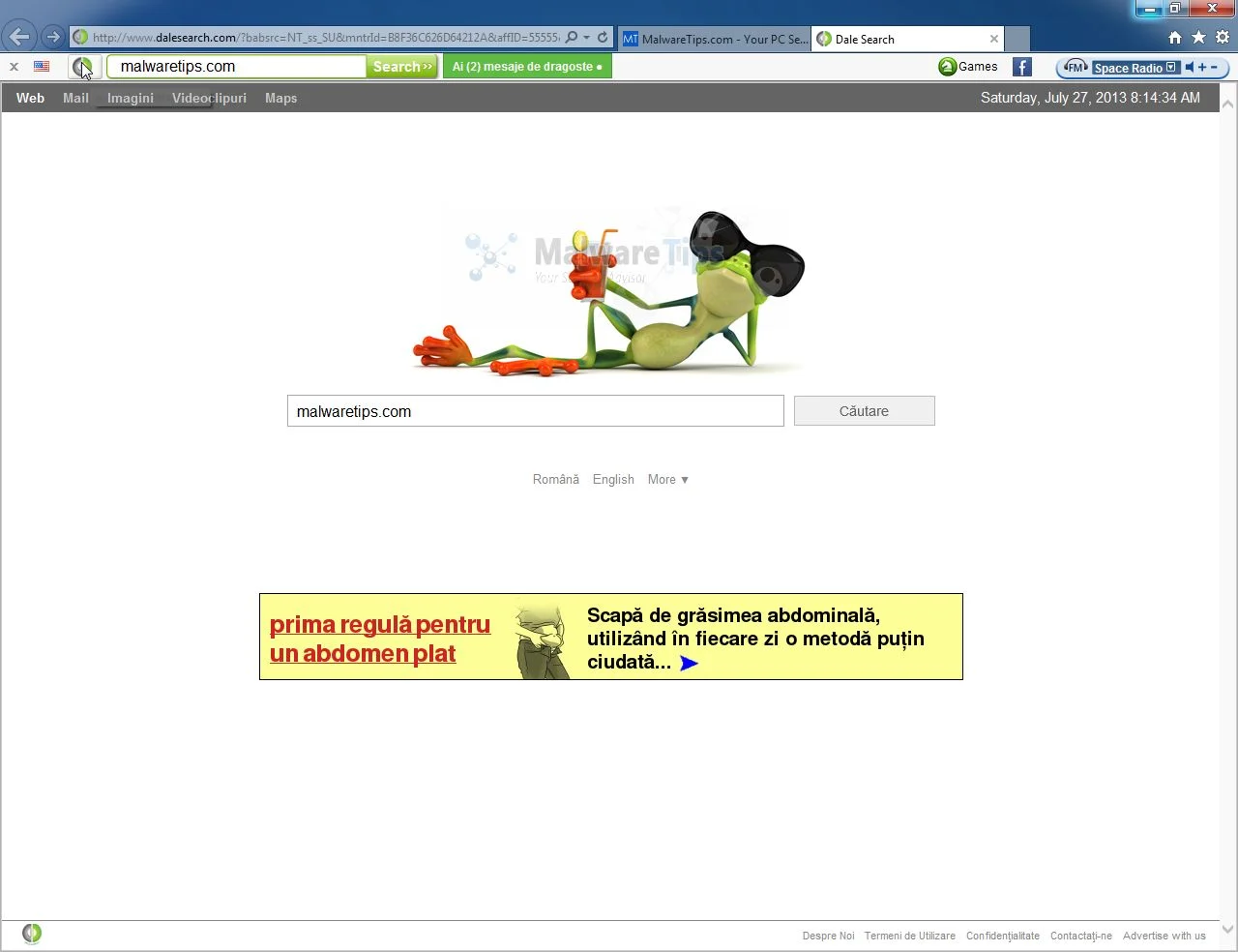 [Image: Dale Search toolbar virus]