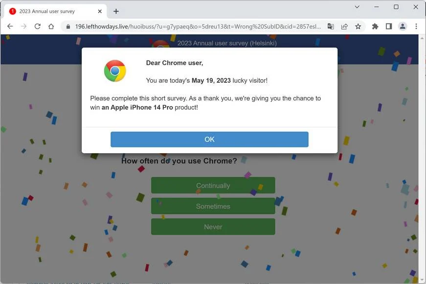 Lefthowdays.live scam