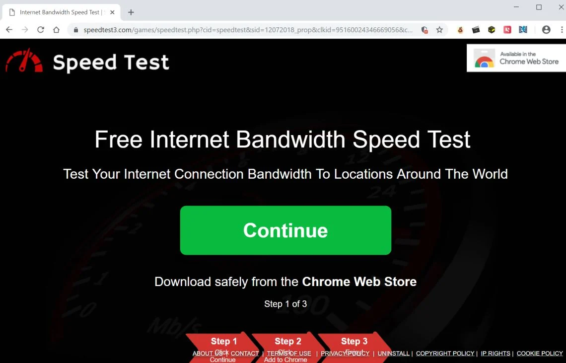 speedtest3.com redirect virus