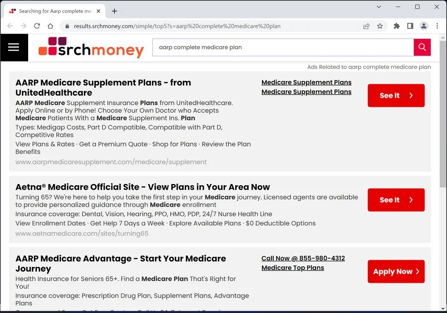 Image: Results.srchmoney.com Ads