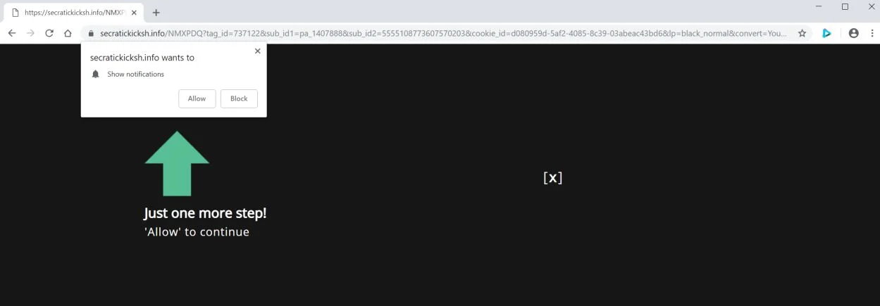 secratickicksh.info redirect virus