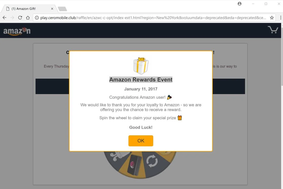 play.ceromobile.club redirect scam