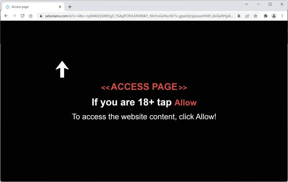 How to Remove Satunians.com Pop-up Ads (Virus Removal Guide) 1 Image: Chrome browser is redirected to Satunians.com