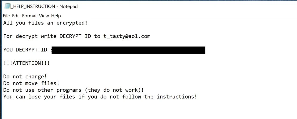 Tastylock Ransomware Virus
