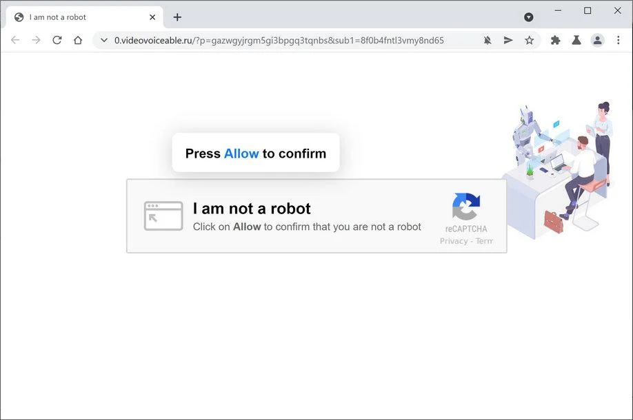 Remove Videovoiceable.ru pop-up ads (Virus Removal Guide) 1 Image: Chrome browser is redirected to Videovoiceable.ru