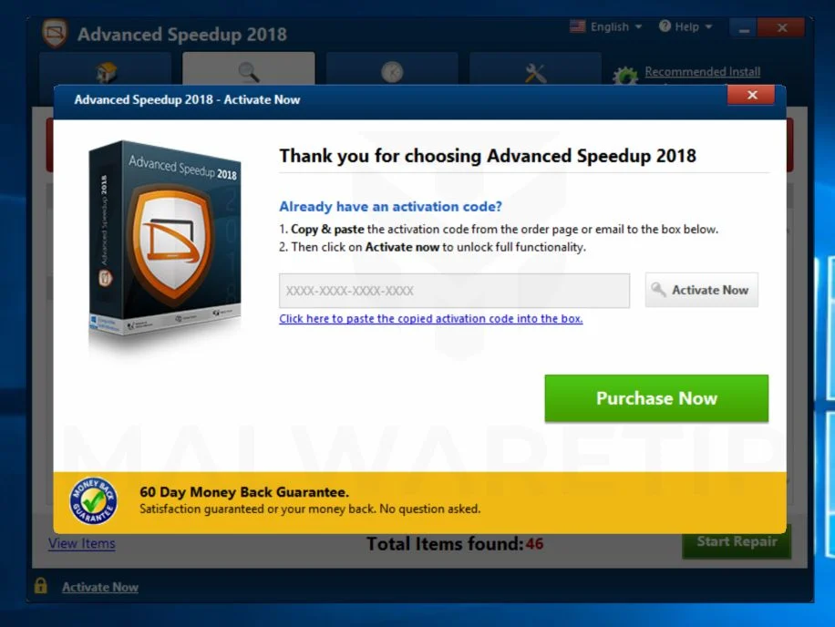 How To Remove Advanced Speedup 2018 (Virus Removal Guide) 2 Advanced Speedup 2018 Popup