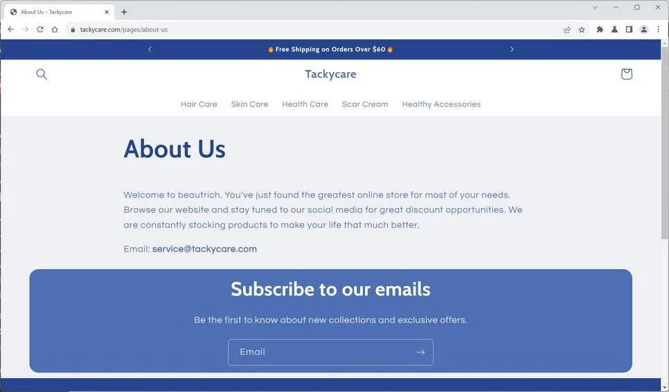 We Dug Into Tackycare.com: Legit Store or A Scam? 1 tackycare.com scam