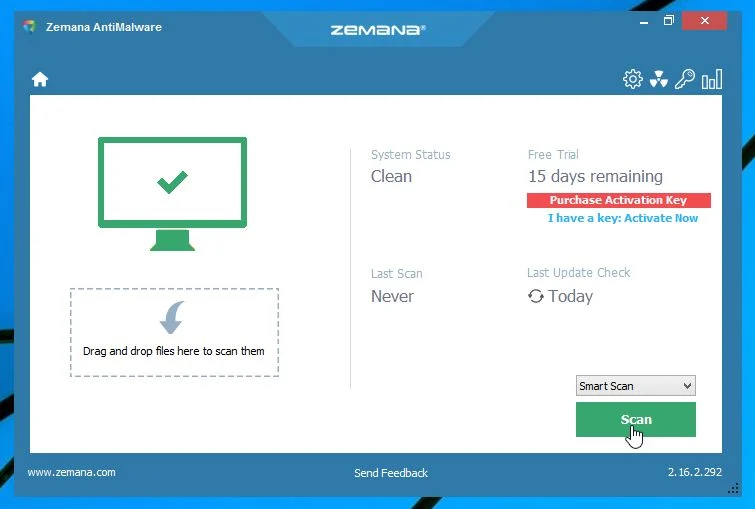 Start a Zemana AntiMalware Scan Zemana AntiMalware Scan