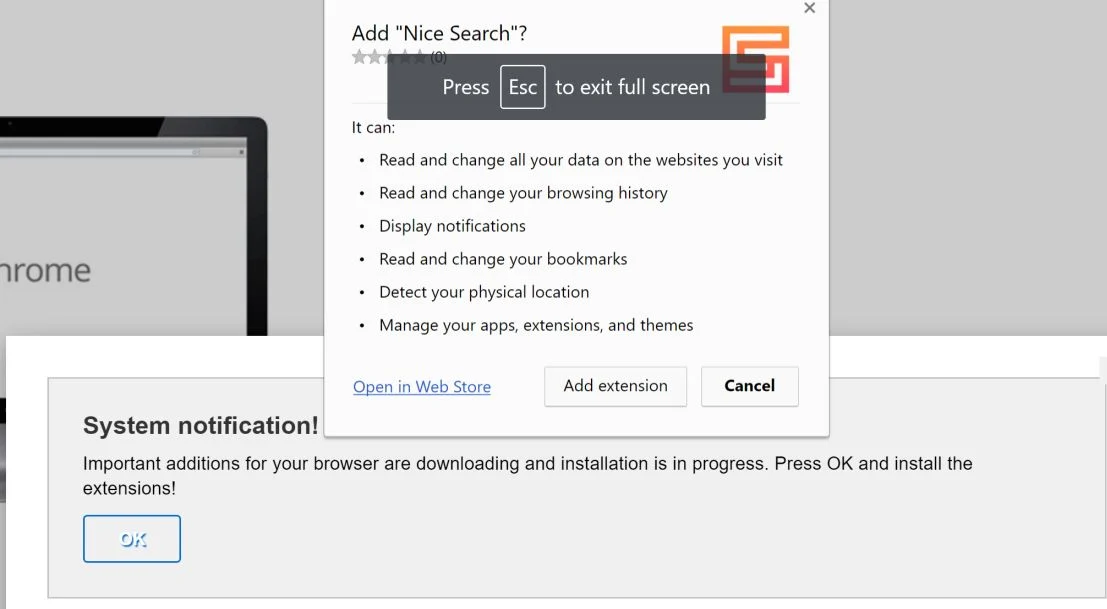 Nice Search Chrome Extension Virus
