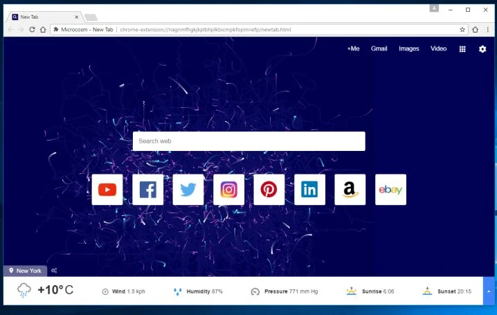 Microcosm New Tab virus