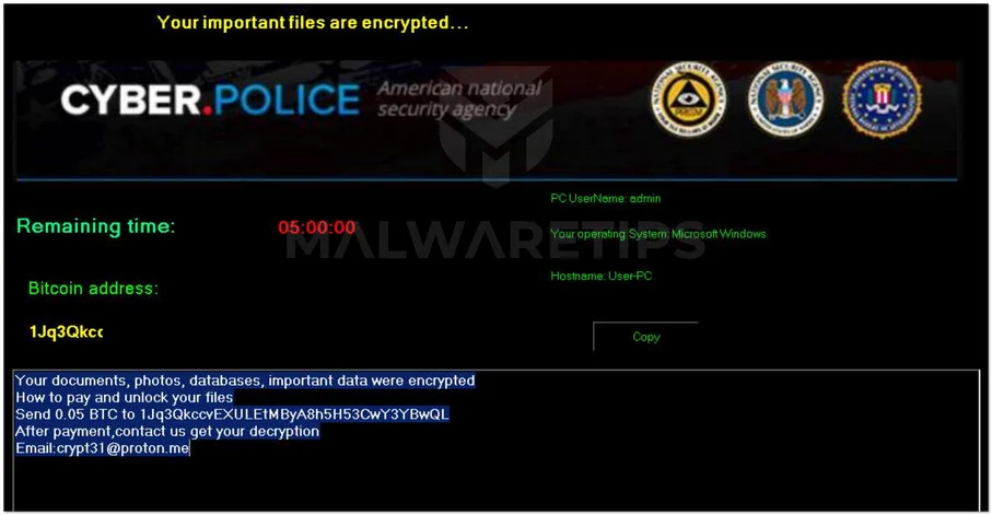 Remove Police_Decrypt0r Ransomware (Virus Removal Guide) 1 Image: Police_Decrypt0r ransomware