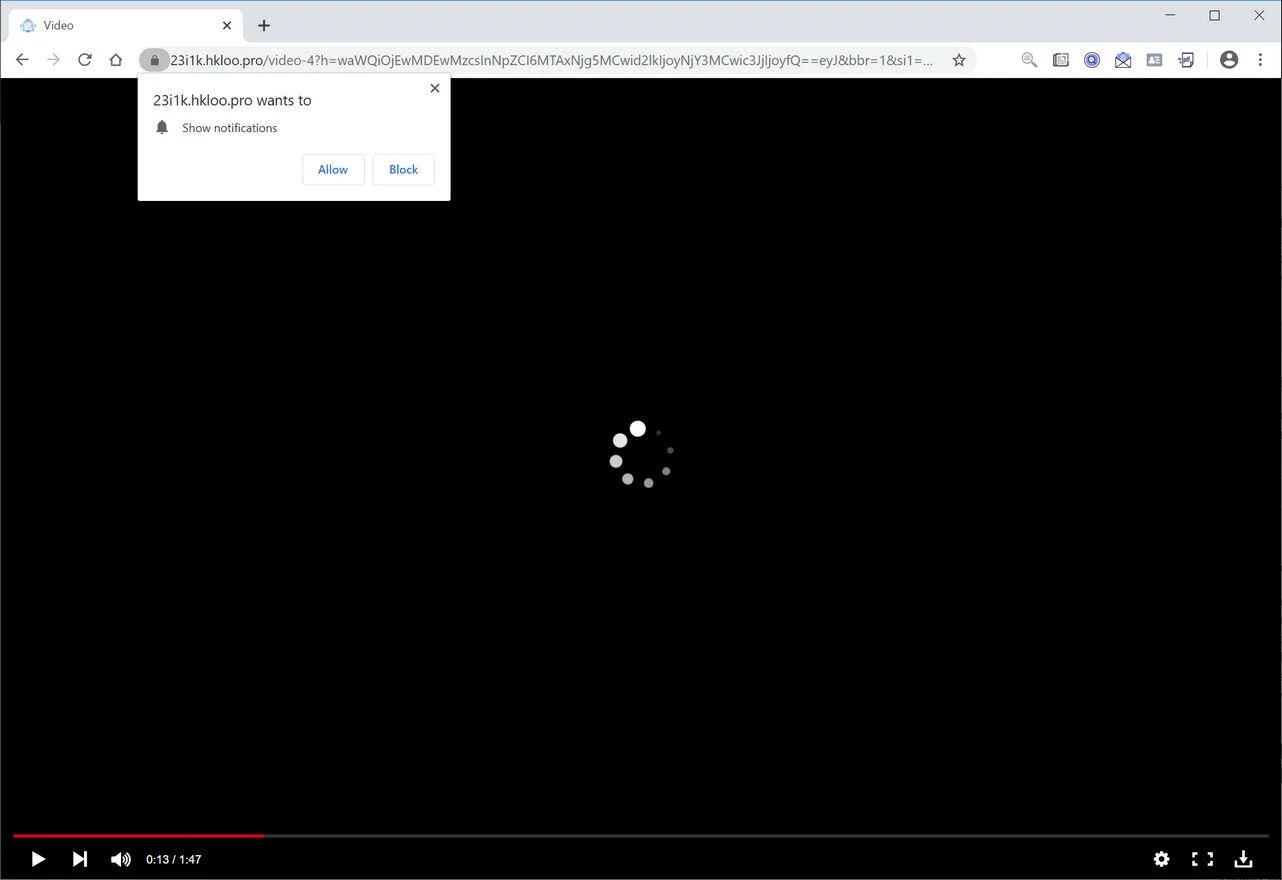 How to remove Hkloo.pro pop-up ads (Virus Removal Guide) 1 Image: Chrome browser is redirected to Hkloo.pro