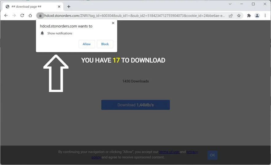 How to Remove Stonorders.com Pop-up Ads (Virus Removal Guide) 1 Image: Chrome browser is redirected to Stonorders.com