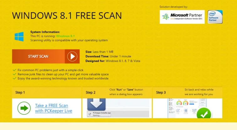 Windows 8.1 Free Scan virus