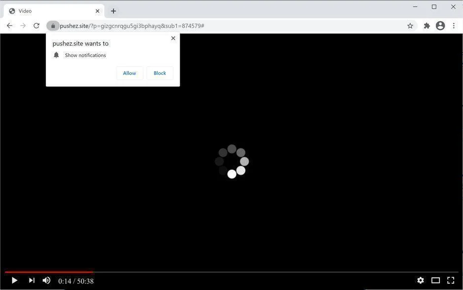 Remove Pushez.site pop-up ads (Virus Removal Guide) 1 Image: Chrome browser is redirected to Pushez.site