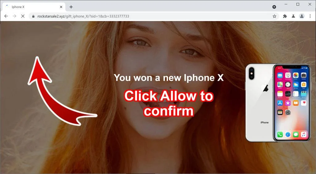 Remove Rockstarsale2.xyz pop-up ads (Virus Removal Guide) 1 Image: Chrome browser is redirected to Rockstarsale2.xyz