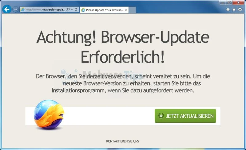 [Image: Achtung! Browser-Update Erforderlich! virus]