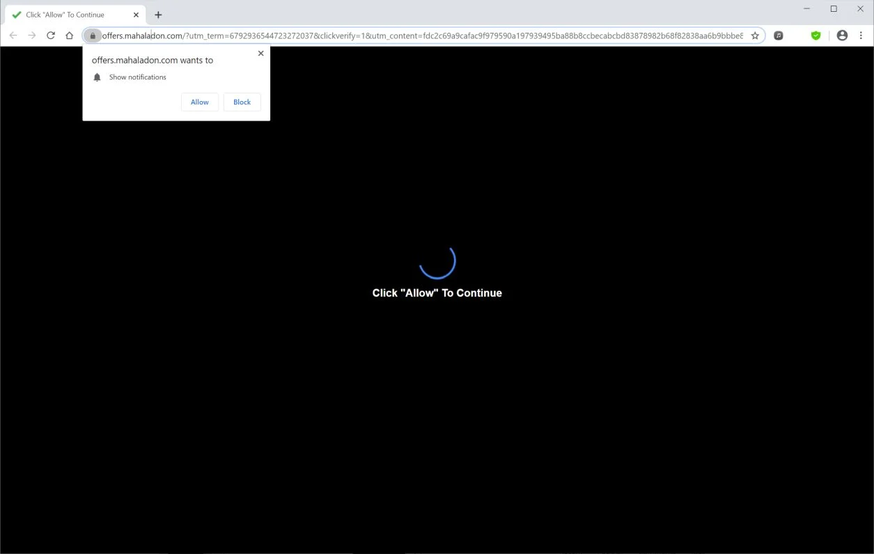 Remove Offers.mahaladon.com pop-up ads (Virus Removal Guide) 1 Image: Chrome browser is redirected to Offers.mahaladon.com