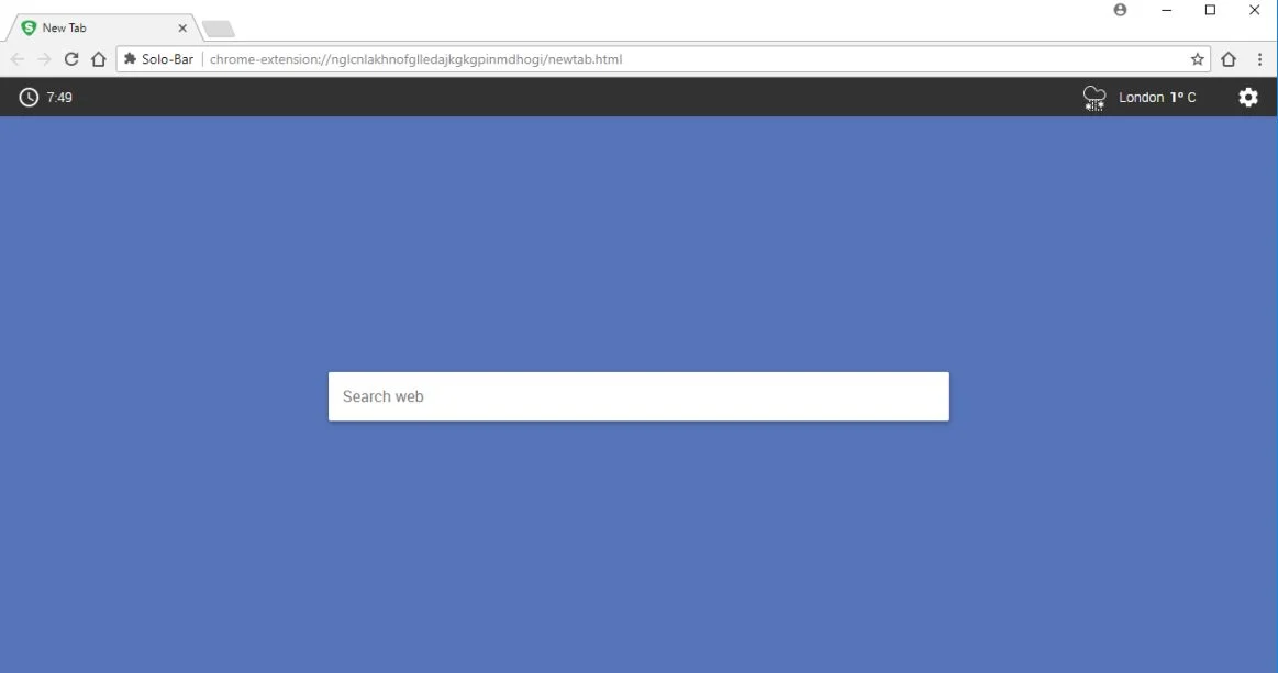 Solo-Bar New Tab redirect