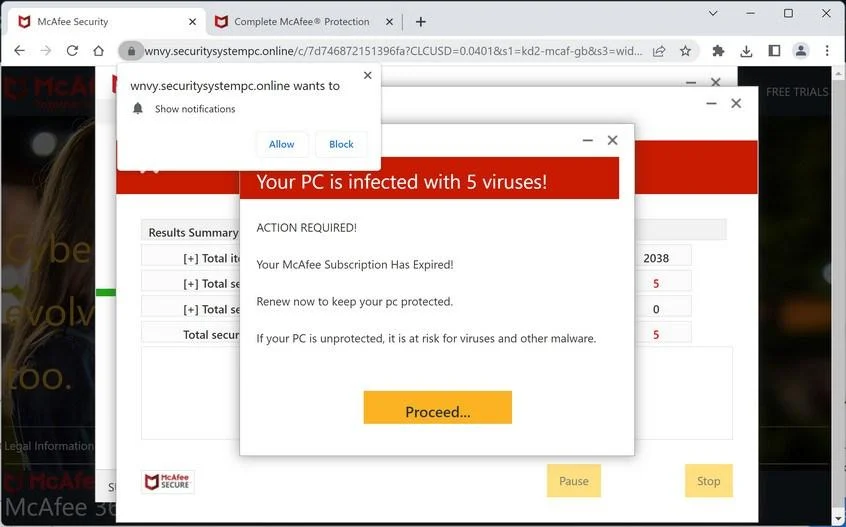 Image: Securitysystempc.online Ads