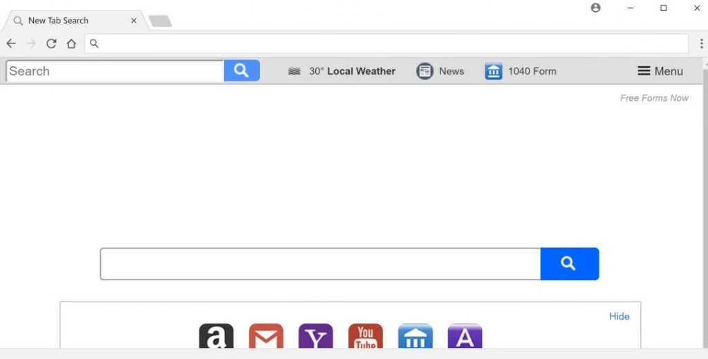 Free Forms Now New Tab adware