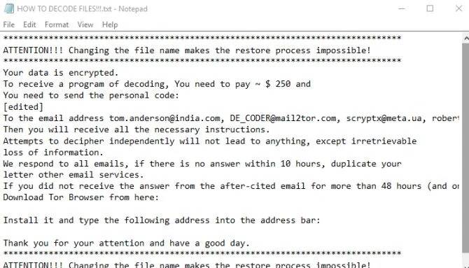 DoNotChange ransomware virus