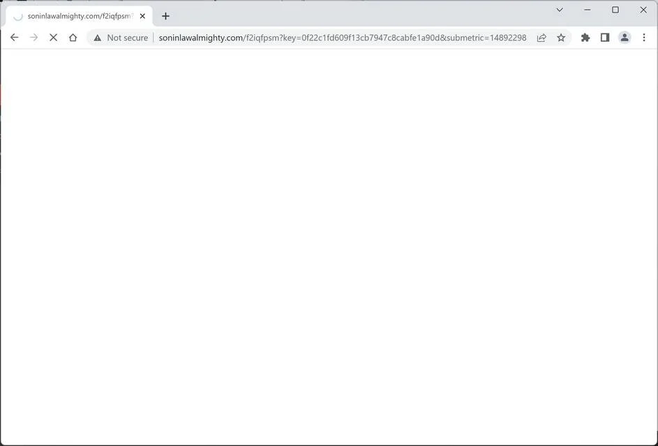 Image: Chrome browser is redirected to Soninlawalmighty.com