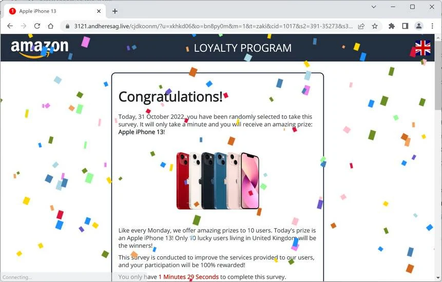 Image: Andheresag.live Fake Survey