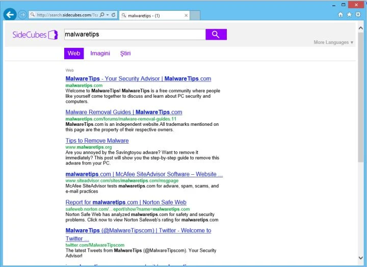 Search.sidecubes.com redirect Search.sidecubes.com virus