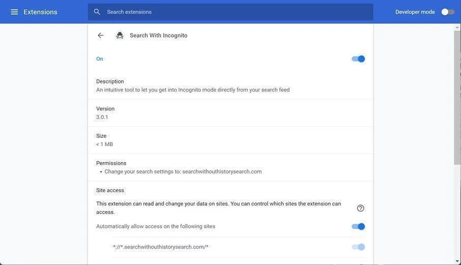 Remove Search With Incognito Browser Hijacker (Virus Removal Guide) 1 Image: Search With Incognito Search