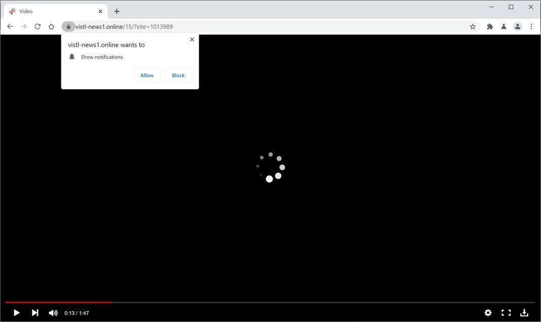 Remove Vistl-news1.online pop-up ads (Virus Removal Guide) 1 Image: Chrome browser is redirected to Vistl-news1.online