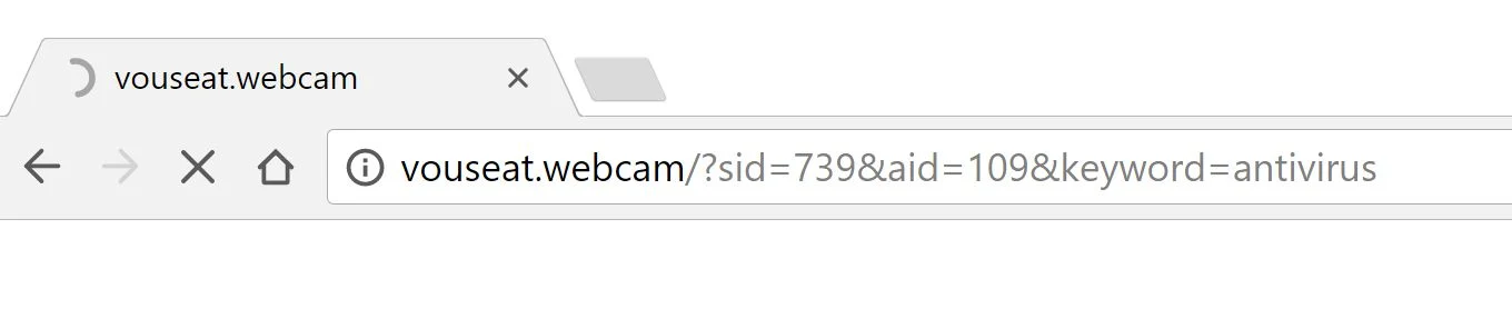 Vouseat.webcam Search Redirect Virus