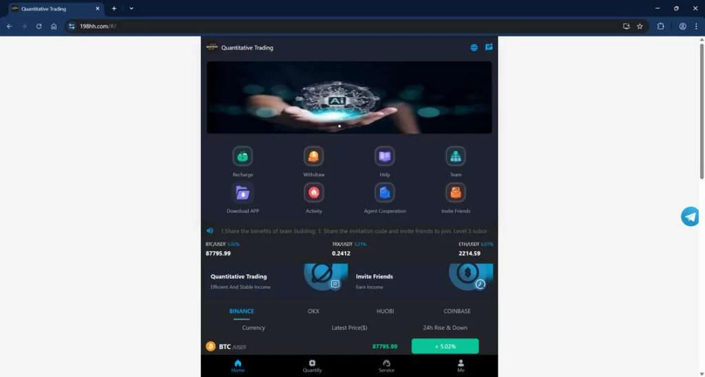 198hh.com Crypto Scam - Read Our Findings Here 1 198hh.com scam