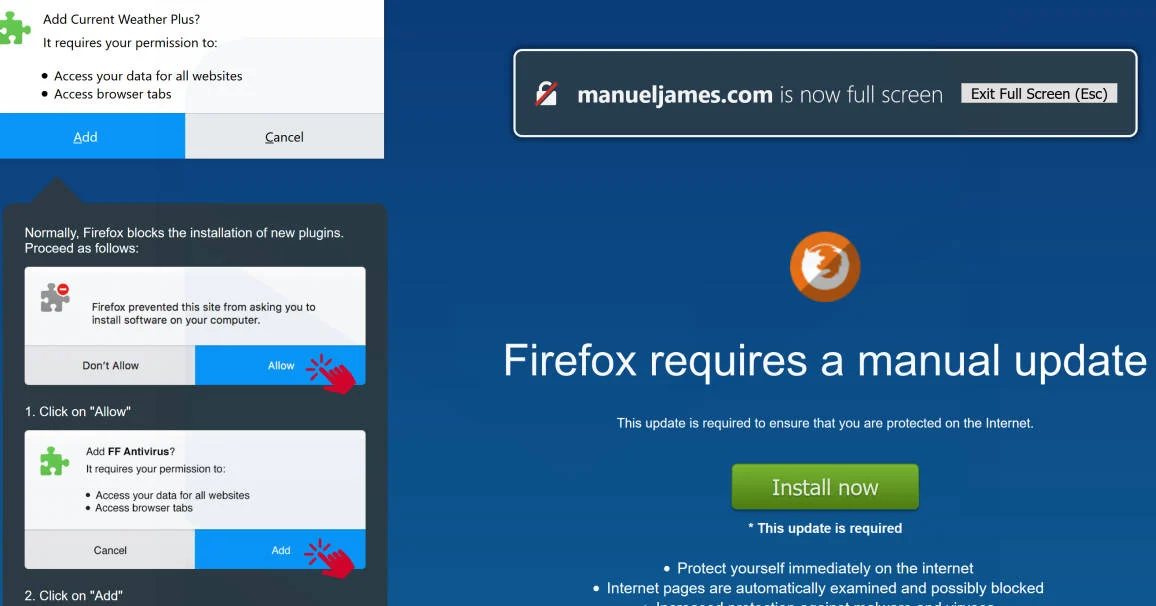 Current Weather Plus by manueljames.com adware
