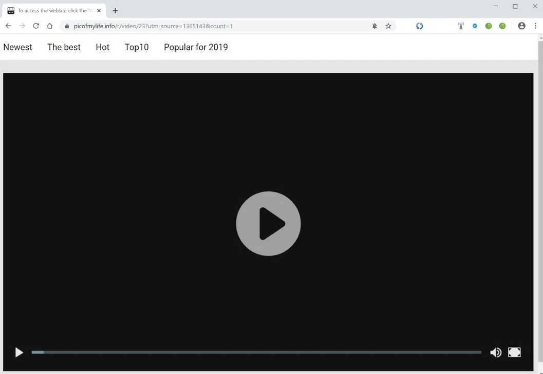 How to remove Picofmylife.info pop-up ads (Virus Removal Guide) 1 Image: Chrome browser is redirected to Picofmylife.info