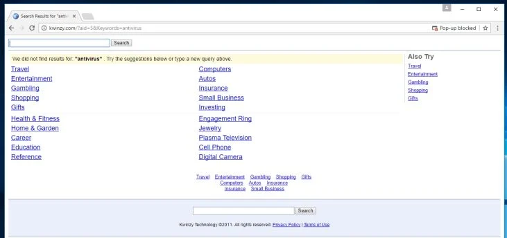 Kwinzy.com virus