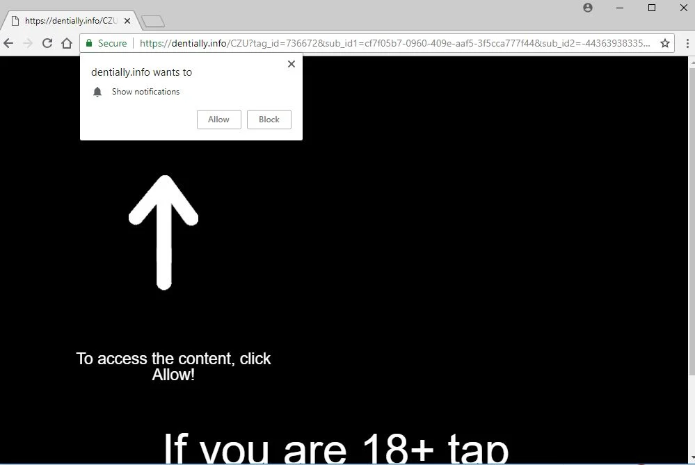 dentially.info spam ads virus