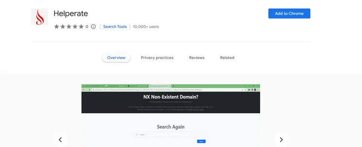 Remove Helperate Browser Extension (Removal Guide) 1 Image: Helperate Chrome extension