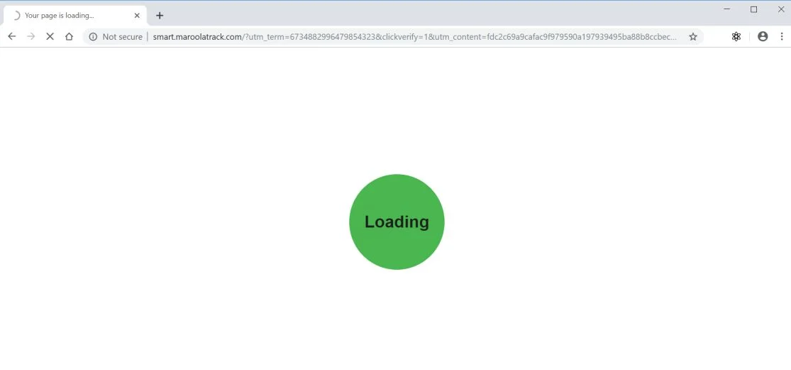 Image: Chrome browser is redirected to Smart.maroolatrack.com
