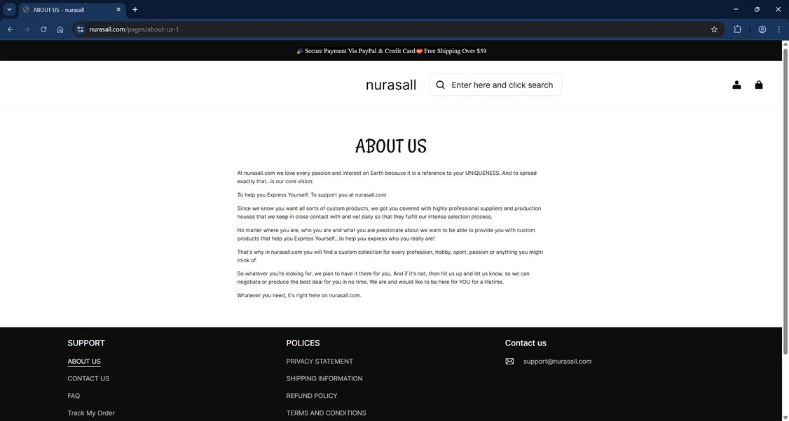 Nurasall.com Scam Store: What You Need To Know 1 Nurasall.com scam