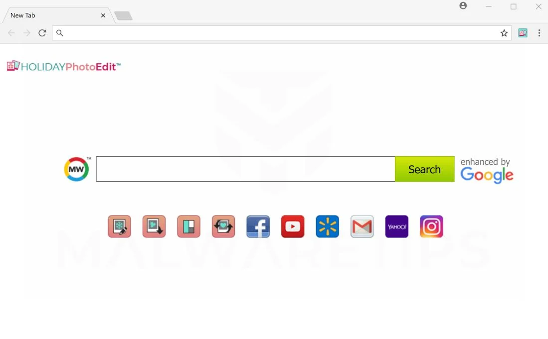 HolidayPhotoEdit New Tab HolidayPhotoEdit toolbar