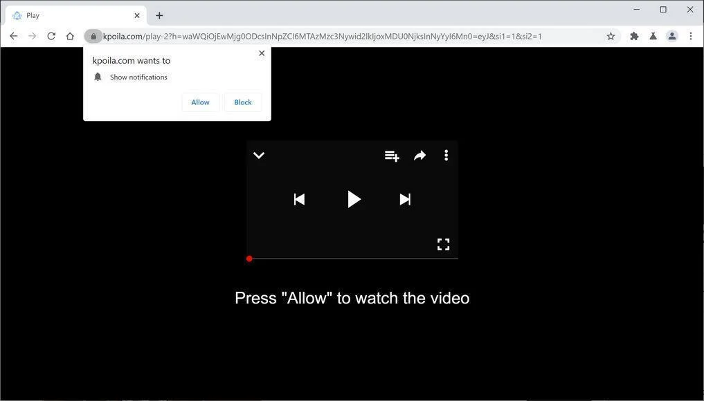 Remove Kpoila.com pop-up ads (Virus Removal Guide) 1 Image: Chrome browser is redirected to Kpoila.com