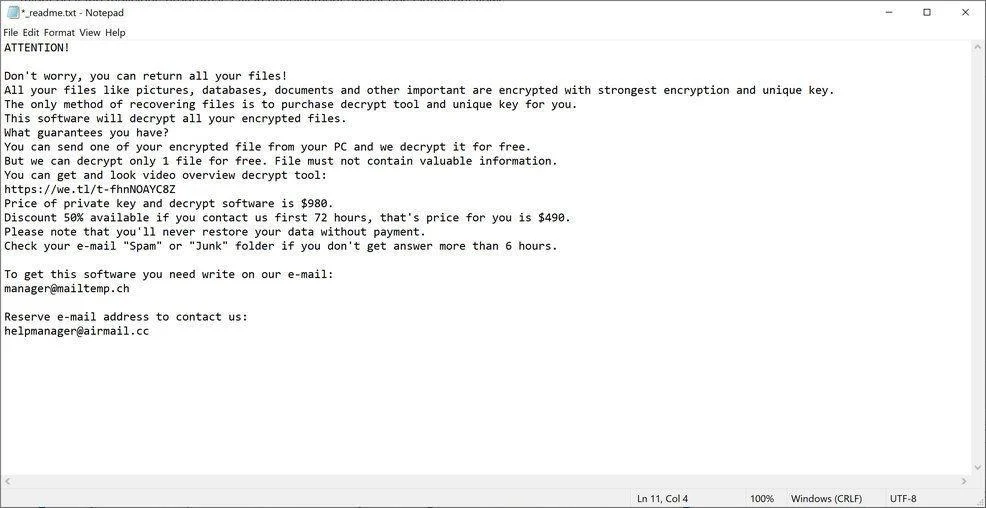How to Remove VFGJ Ransomware (Virus Removal Guide) 2 Image: VFGJ ransomware note[